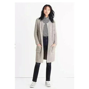 *Madewell Waffle Stitch Sweater Coat Cardigan Size S